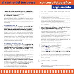 Regolamento Concorso Fotografico