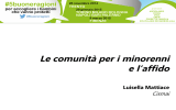 Le comunità per i minorenni e l`affido