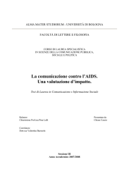 La comunicazione contro l`AIDS. Una valutazione d`impatto.