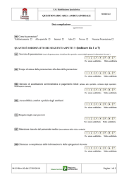 Questionario Area Ambulatoriale in formato  da scaricare