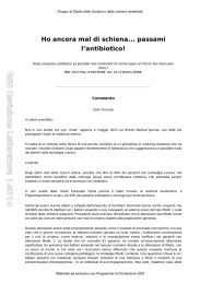 Ho ancora mal di schiena... passami l`antibiotico!