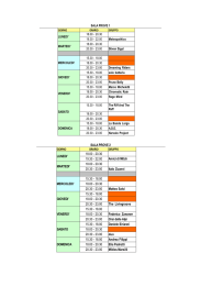 SALA PROVE 2 LUNEDI` 18.00 - 20.30 19.30