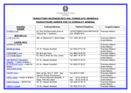 TRADUTTORI RICONOSCIUTI DAL CONSOLATO