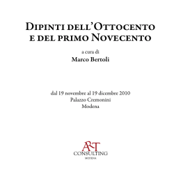 Dipinti dell`Ottocento e del primo Novecento