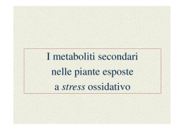 I metaboliti secondari nelle piante esposte a stress ossidativo