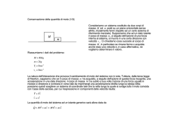 Conservazione della quantità di moto