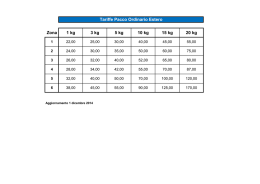 Zona 1 kg 3 kg 5 kg 10 kg 15 kg 20 kg Tariffe Pacco Ordinario Estero