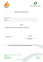 Delega per il ritiro del pacco gara