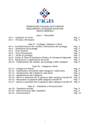 Regolamento Categorie Giocatori - Federazione Italiana Gioco Bridge