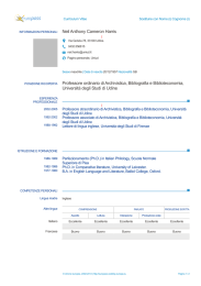 Neil Anthony Cameron Harris Professore ordinario di Archivistica