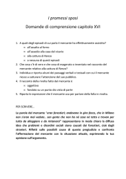 I promessi sposi Domande di comprensione capitolo XVI