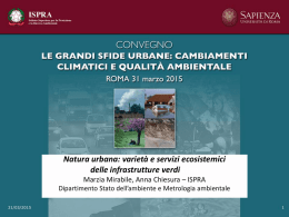 varietà e servizi ecosistemici delle infrastrutture verdi città