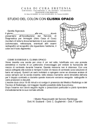 Istruzione per la preparazione del Clisma Opaco