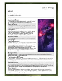 Classi dei Personaggi WARLOCK Incantesimi Arcani Oscurità