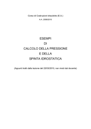 esempio di calcolo pressione e spinta idrostatica