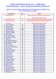 COMUNI DI PIOVE DI SACCO – CODEVIGO – PONTELONGO