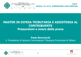 presunzione legale - Ordine dei Dottori Commercialisti e degli