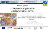 Il Diploma Supplement " - SUGGERIMENTI -"