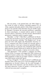 Nota editoriale Alla sua morte, a soli quarant`anni, nel 1849, Edgar A