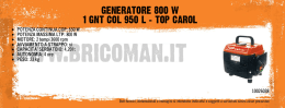 generatore 800 w 1 gnt col 950 l – top carol