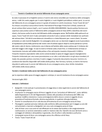 Termini e Condizioni de servicio fallimento di una compagnia aerea