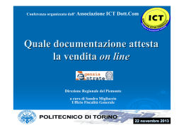 Quale documentazione attesta la vendita on line