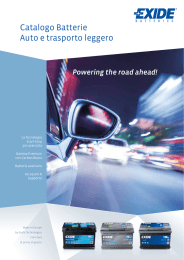 Catalogo Batterie Auto e trasporto leggero