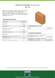 BLOCCO LEGGERO 12 x 25 x 25 Art. 40