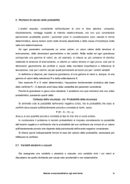 2. Richiami di calcolo delle probabilità L`analisi esposta, consistente