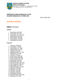 SORTEGGIO E PUBBLICAZIONE DELLE LISTE ELEZIONI