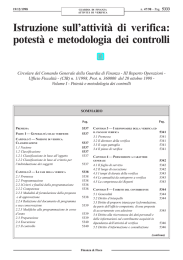 Volume I - Potestà e metodologia dei controlli