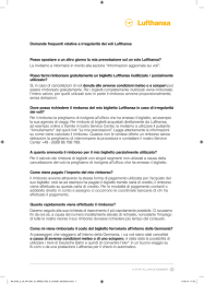 Domande frequenti relative a irregolarità dei voli Lufthansa Posso