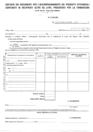 distinta dei documenti per l`accompagnamento dei prodotti