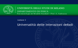 Universalità delle interazioni deboli