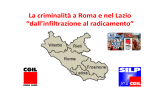 La criminalità a Roma e nel Lazio “dall`infiltrazione al