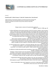 il sostegno alla donna colpita da lutto perinatale