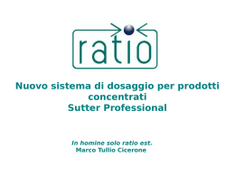 Nuovo sistema di dosaggio per prodotti concentrati Sutter Professional