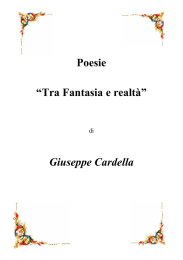 Poesie “Tra Fantasia e realtà” Giuseppe Cardella