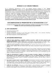 DOCUMENTAZIONE DA PRESENTARE PER LA DICHIARAZIONE I