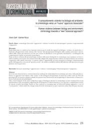 Il comportamento violento tra biologia ed ambiente