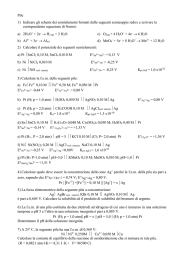 Pile 1) Indicare gli schemi dei semielementi formati dalle seguenti