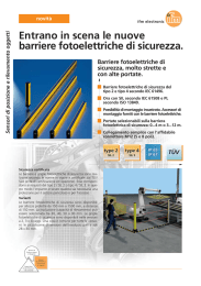 barriere fotoelettriche di sicurezza. Entrano in scena le nuove