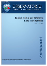 Rilancio della cooperazione Euro-Mediterranea