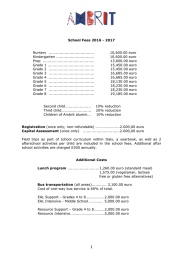 school fee schedule - Ambrit International School