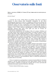 di Carlo Fusaro1 1. Mi pare che la sent. 13/2012 finisca col costituire