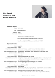 Nina Bassoli Curriculum Vitae Milano 18/09/2015