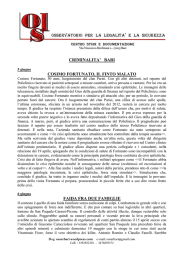 CRIMINALITA` BARI COSIMO FORTUNATO, IL FINTO MALATO