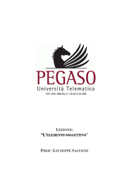 LEZIONE “L`ELEMENTO SOGGETTIVO PROF . GIUSEPPE SACCONE