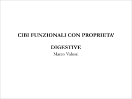 cibi funzionali con proprieta` digestive