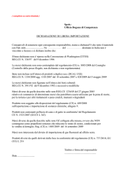 Spett.: Ufficio Dogana di Competenza DICHIARAZIONE DI LIBERA